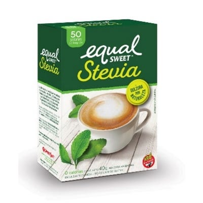 Edulcorante Equalsweet Stevia x50un