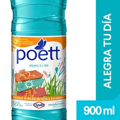 Limpiador Pisos Poett Alegra tu Día x900ml