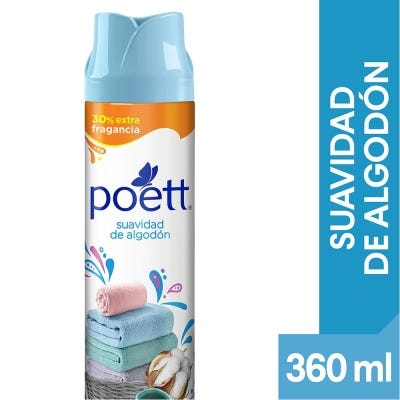 Desodorante Ambientes Poett Suavidad de Algodón x360ml