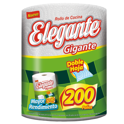 Rollo De Cocina Elegante 200 Paños Blanco