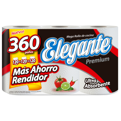 Rollo De Cocina Elegante Premium x120 paños x3un