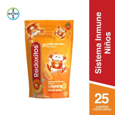 Redoxitos x 25 Pastilllas Masticables Sabor Naranja