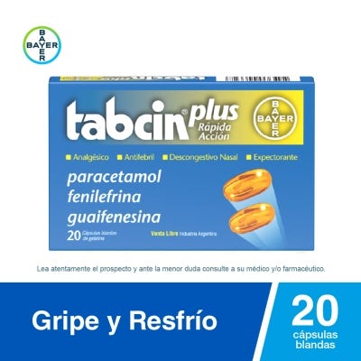Tabcin Plus x 20 Cápsulas Blandas