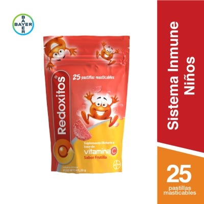  Suplemento Vitamínico Redoxitos Frutilla Masticables x 25 Cmp 