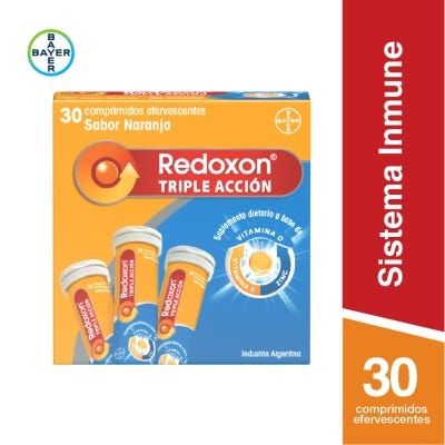 Redoxon Triple Acción x 30 Comprimidos Efervescentes Sabor Naranja