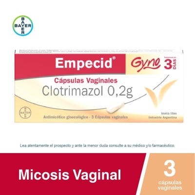 Empecid Gyno Antimicótico x 3 Cápsulas Vaginales