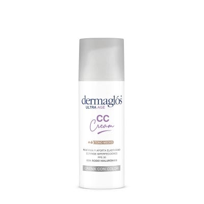 Crema Color Facial Dermaglos Ultra F CC Cream Tono Medio x50gr