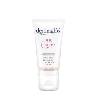 Crema Color Facial Dermaglos BB Cream Tono Claro x50gr