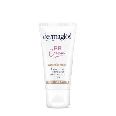 Crema Color Facial Dermaglos BB Cream Tono Medio x50gr