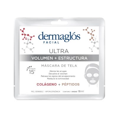Mascara Facial Dermaglos Ultra Volumen + Estructura x15ml