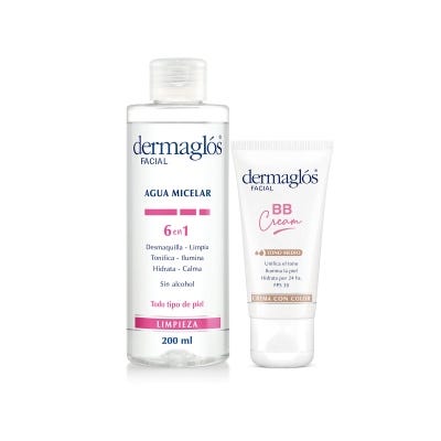 Kit Rutina Express Dermaglós BB Cream Tono Medio