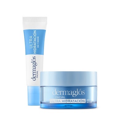 Kit Facial Dermaglós Ultra Hidratante Crema Contorno Ojos