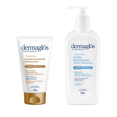 Kit Autobronceante Dermaglós + Ultra Hidratación