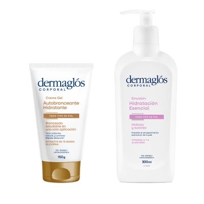 Kit Autobronceante Dermaglós + Hidratación Esencial