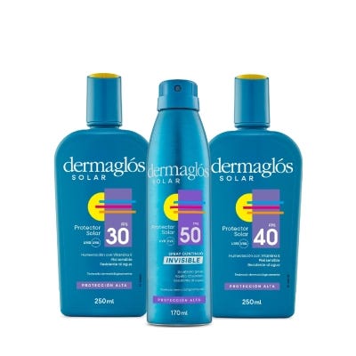 Kit Protector Solar Dermaglós FPS 30 + FPS 40 + FPS 50