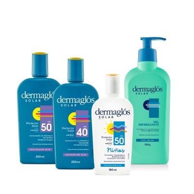 Kit Protector Solar Familiar Dermaglós FPS 40 y FPS 50 