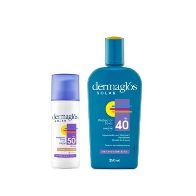 Kit Protector Solar Dermaglós Corporal y Facial Tono 1 Claro