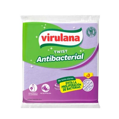 Paños Virulana Twist Antibacterial x3un