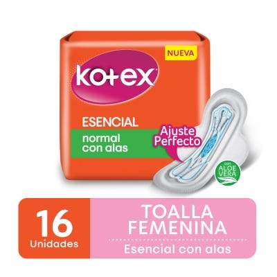 Toallas Femeninas Kotex Esencial x16Un