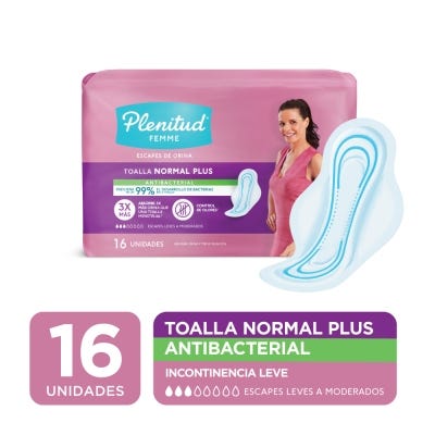 Toalla para Incontinencia Plenitud Femme Normal Plus x16un