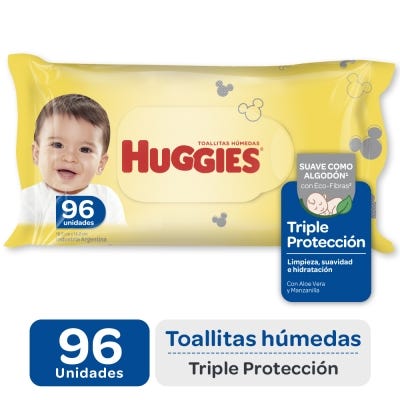 Toallas Húmedas Huggies Triple Protección x96un