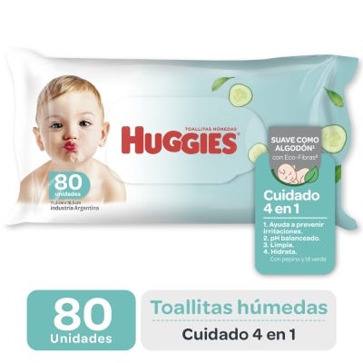 Toallas Humedas Huggies 4 en 1 x80un
