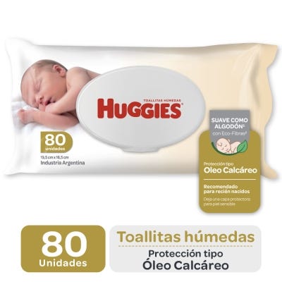 Toallas Humedas Huggies Protección Tipo Óleo Calcáreo x80un