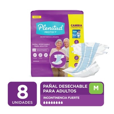 Pañal Adulto Plenitud Protect Mediano x8un