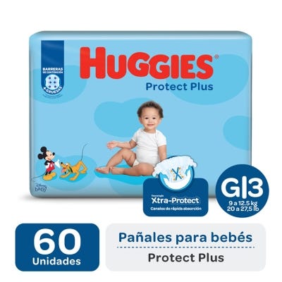Pañales Huggies Protect Plus Ahorrapack G x60un