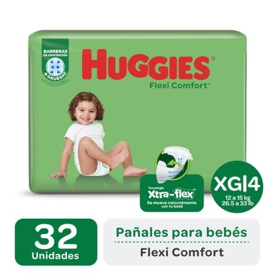 Pañales Huggies Flexi Comfort Ultra Talle XG x32un
