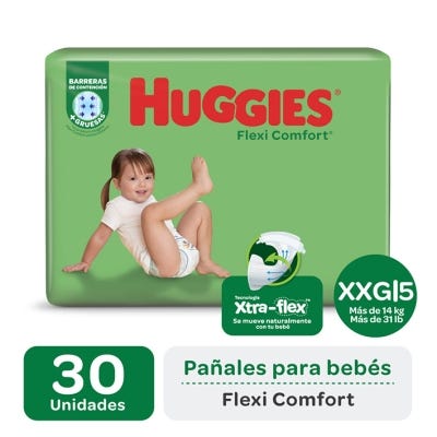 Pañales Huggies Flexi Comfort Ultra Talle XXG x30un