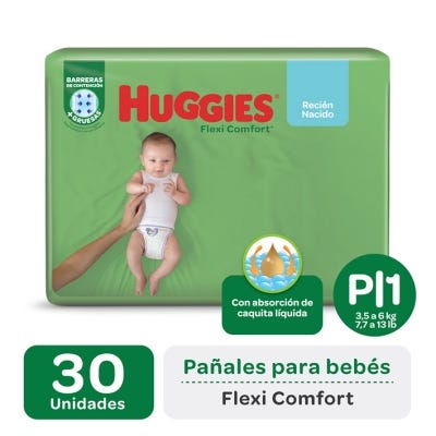 Pañales Huggies Flexi Comfort Talle P x30un