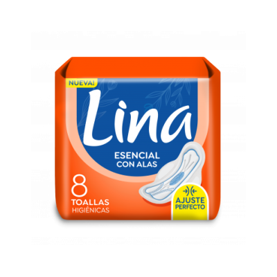 Toallas Femeninas Lina Esencial c/alas x8Un
