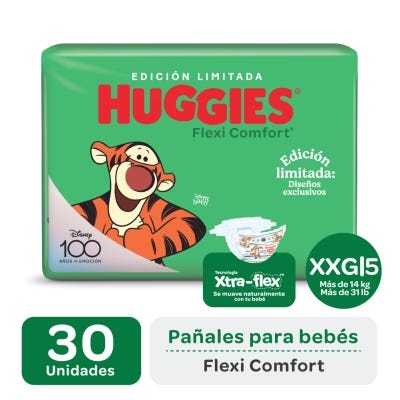 Pañales Huggies Flexi Comfort Talle XXG Edicion Limitada x30un