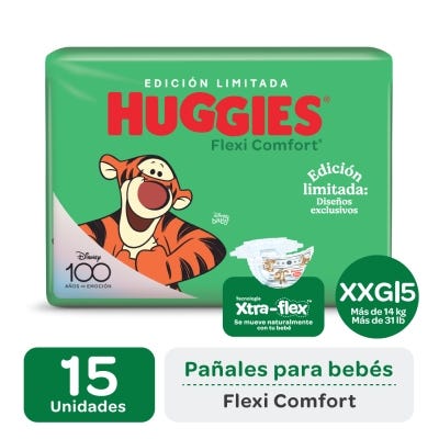 Pañales Huggies Flexi Comfort Talle XXG Edicion Limitada x15un