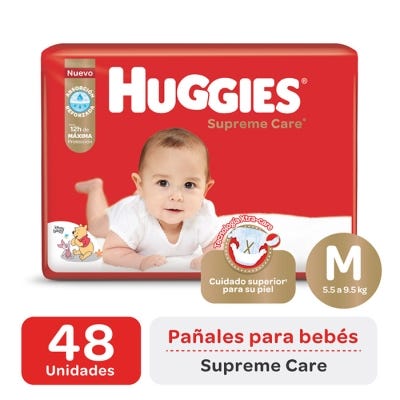 Pañales Huggies Supreme care m x48un