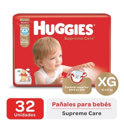 Pañales Huggies Supreme care xg x32un