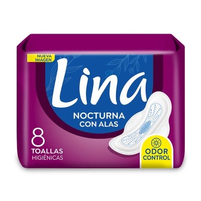 Toallas Femeninas Lina C/ Alas Nocturna x8