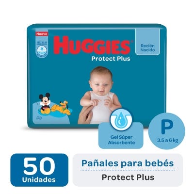 Pañales Huggies Protect Plus Ahorrapack P x50