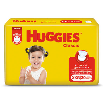 Pañales Huggies Classic Xxg x30