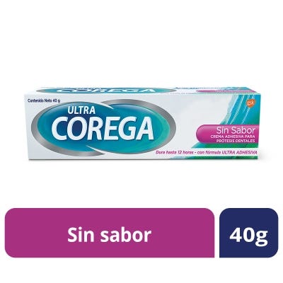 Crema Adhesiva Ultra Corega Sin Sabor x40gr