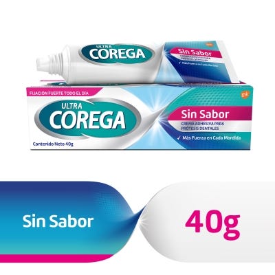 Crema Adhesiva Ultra Corega Sin Sabor x40gr