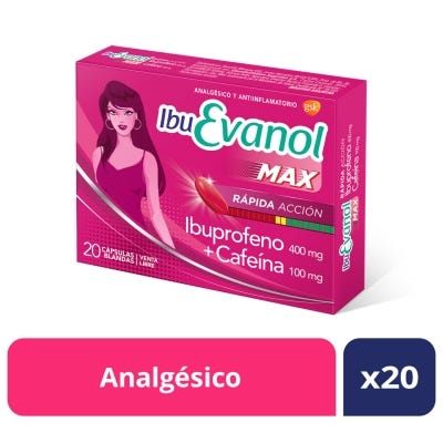 Ibu Evanol Max Rapida Accion Cps.Blandas X 20