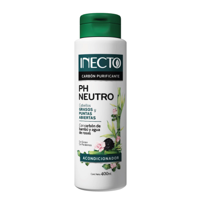 Acondicionador Inecto Ph Neutro Carbon Purificante x400ml