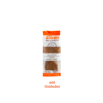 Zafran Galletitas x28gr Gall Integr Coco, Mani, cafe