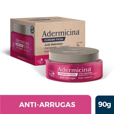 Crema Facial Adermicina Cuidado Facial Anti Arrugas x90gr