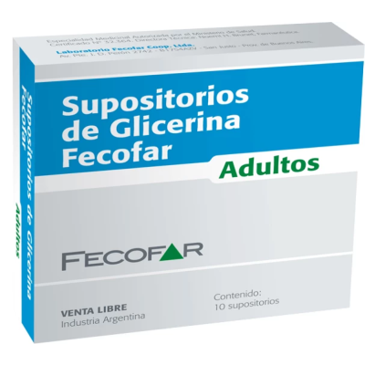 Supositorios De Glicerina Ad.Sup.X 10