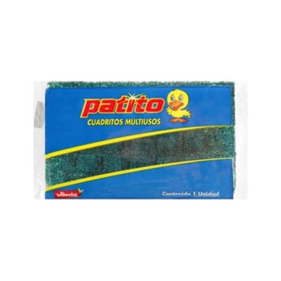 Esponja Patito Cuadritos Multiuso