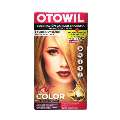 Coloracion Otowil Kit Simple Argán 9 Rubio Muy Claro