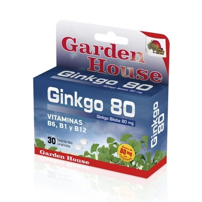 Garden House Suplemento Dietario Ginkgo Biloba 80 x30Comp.